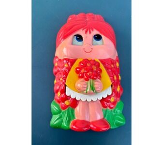 Vintage Plastic Light Switch Cover Eyes Move Girl Retro Kids Decor